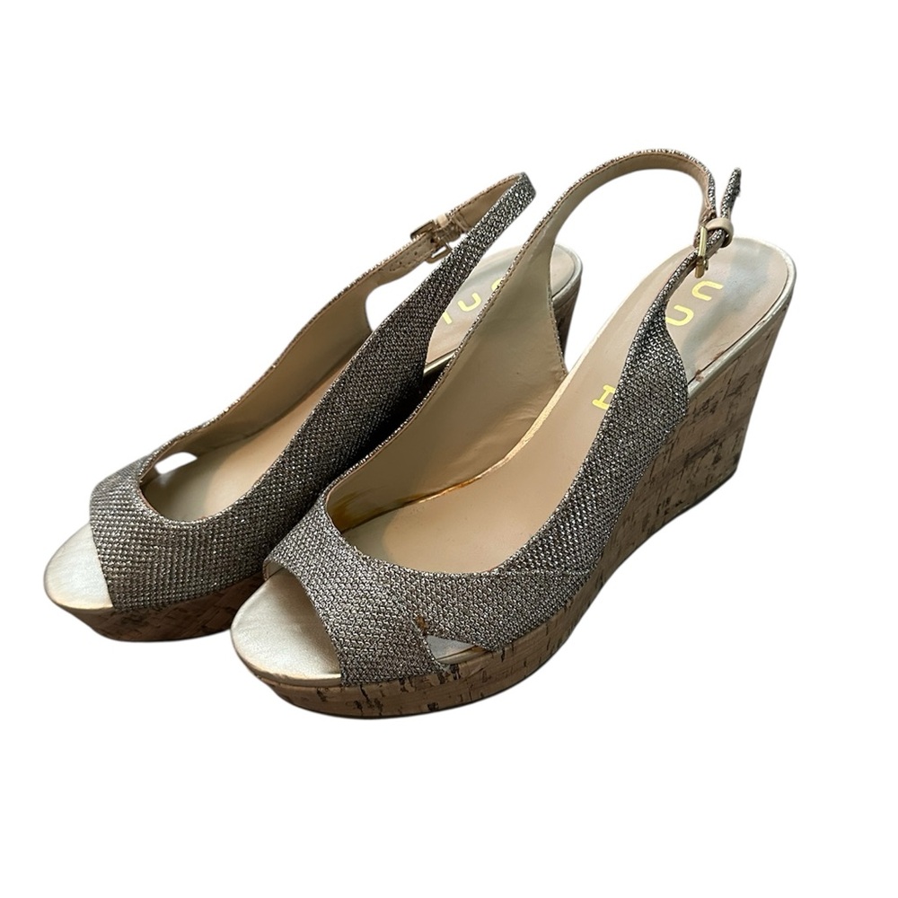 Unisa Metallic Wedge Sandals